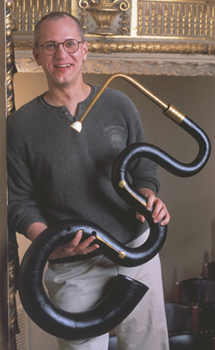 Douglas Yeo with serpent